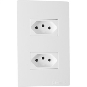 Conjunto Peesa Una Max 1744 2Tomada   2P+T 10A Branco