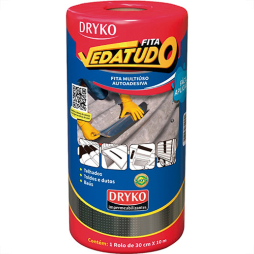 Vedatudo Fita Adesiva Alum 30Cmx10Mt Vedatudo Fita Adesiva Alum 30Cmx10Mt