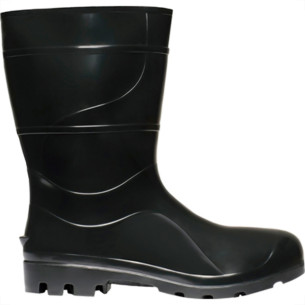 Bota Galocha Crival Preto Cano Medio N.39 S/Forro