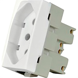 Modulo Margirius Sleek 1Tomada 10A Branco