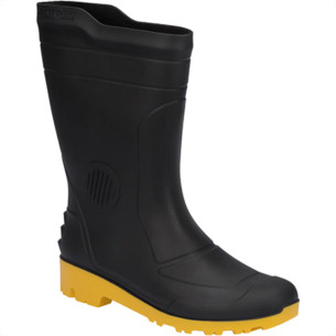 Bota Galocha Grendene Preto/Amarelo C.Medio N.40 S/Forro