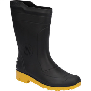 Bota Galocha Grendene Preto/Amarelo C.Medio N.41 S/Forro