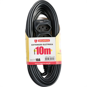 Extensao Megatron Pp 0,75 10Mt 2P+T10A Preto 