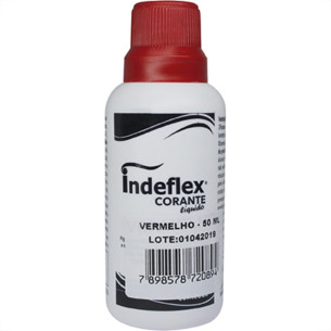 Corante Indeflex Vermelho 50Ml . / Kit C/ 12 Unidades