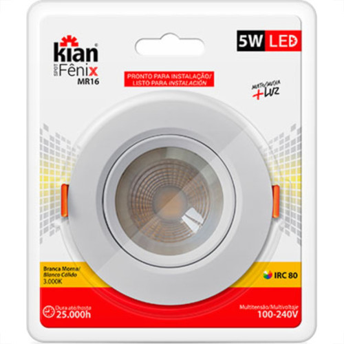 Spot Emb.05W Led 3000K Red Kian Spot Emb.05W Led 3000K Red Kian