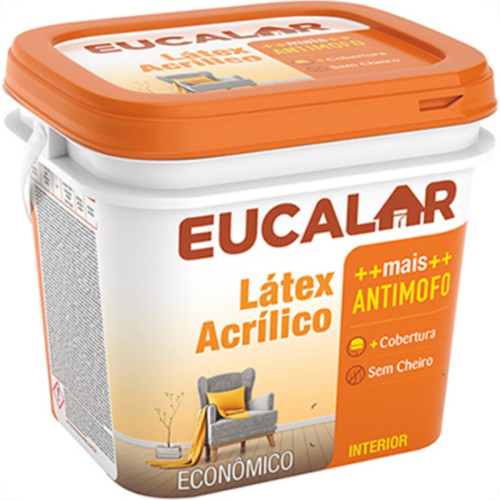 Latex Eucalar Acri Fosco Galao 3,6 Litros Azul Ceu Latex Eucalar Acri Fosco Galao 3,6 Litros Azul Ceu