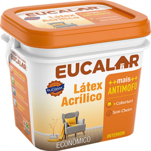 Latex Eucalar Acri Fosco Galao 3,6 Litros Lr Citrico