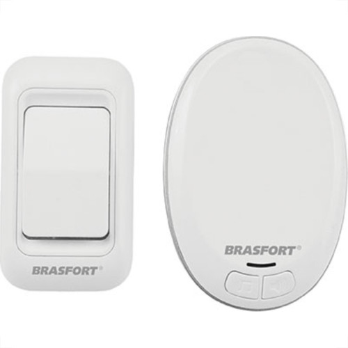 Campainha S/Fio Brasfort Pilha/Tom 7891 Bivolt Campainha S/Fio Brasfort Pilha/Tom 7891 Bivolt