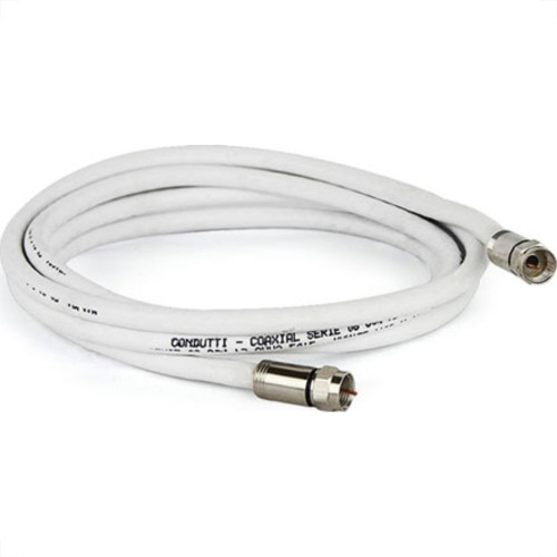 Fio Coaxial Kit Rgc06 C/Conector Branco 10Mt Fio Coaxial Kit Rgc06 C/Conector Branco 10Mt