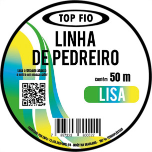 Linha Pedreiro Top Fio Lisa C/ 50Mt . / Kit C/ 12 Unidades