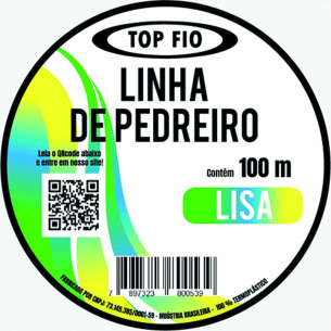 Linha Pedreiro Top Fio Lisa C/100Mt . / Kit C/ 12 Unidades