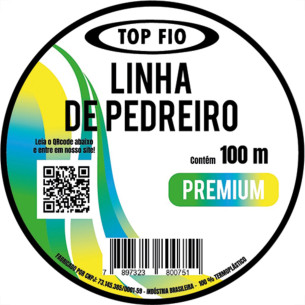 Linha Pedreiro Top Fio Trançada 100Mt . / Kit C/ 12 Unidades