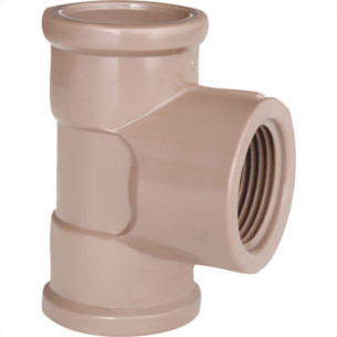 Tee Plastilit Llr 3/4 X 1/2 Marrom - Kit C/50 Unidades