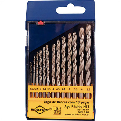 Kit Broca Brasfort A.Rap 13Pc 1,5A6,5Mm Kit Broca Brasfort A.Rap 13Pc 1,5A6,5Mm