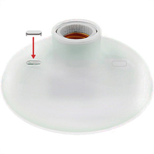 Plafon Economico Radial C/Soquete Porc Branco