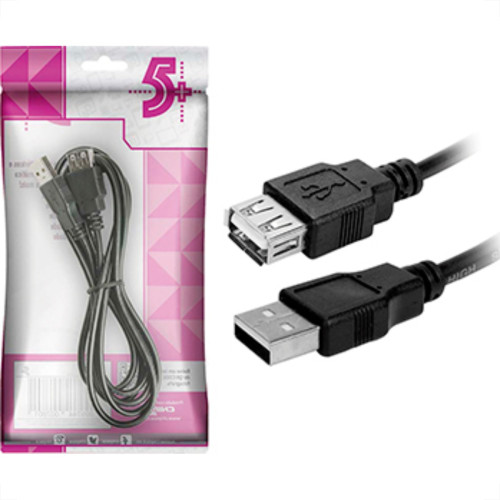 Cabo Usb 2.0 Macho+Femea 1.80M Preto Cabo Usb 2.0 Macho+Femea 1.80M Preto