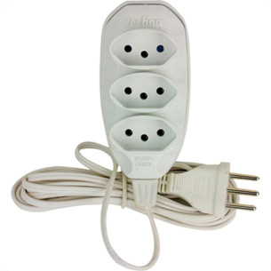 Ext Techna Pl 0,75 3Mt 2P+T10A Branco