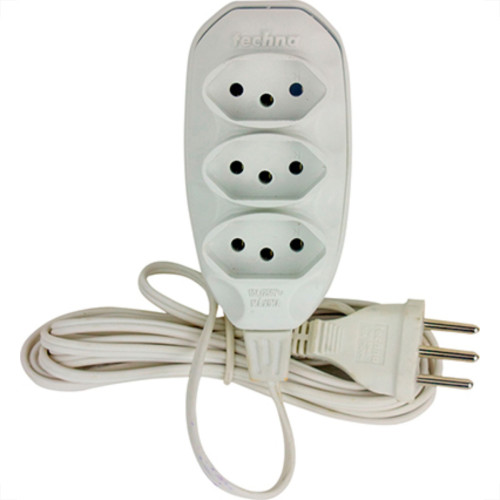 Extensao Techna Pl 0,75 10Mt 2P+T10A Branco Extensao Techna Pl 0,75 10Mt 2P+T10A Branco