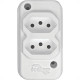 Tomada Barra Techna Dupla 2P+T 10A Branco Tomada Barra Techna Dupla 2P+T 10A Branco