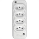 Tomada Barra Techna Quadrupla 2Polos+T 10A Branco Tomada Barra Techna Quadrupla 2Polos+T 10A Branco