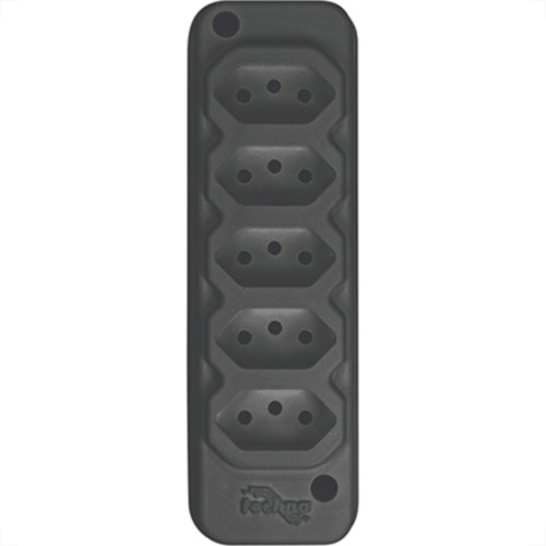 Tomada Barra Techna D Quint 2P+T 10A Preto Tomada Barra Techna D Quint 2P+T 10A Preto
