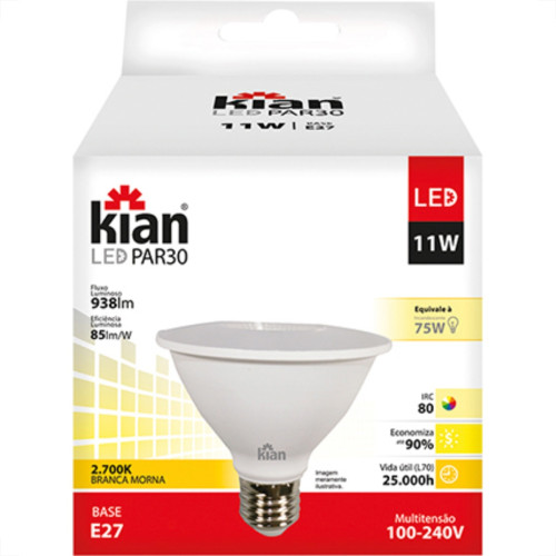 Lampada Led Par30 11W E27 2700K Kian Lampada Led Par30 11W E27 2700K Kian