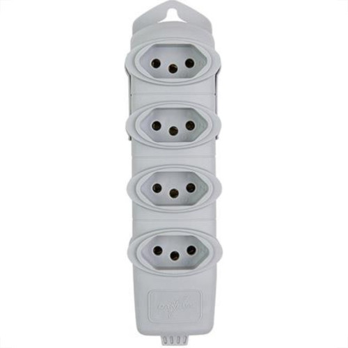 Tomada Barra Daneva Quadr 2P+T 20A Cinza Tomada Barra Daneva Quadr 2P+T 20A Cinza