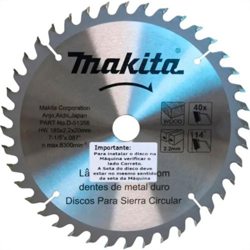 Serra Circ.Widea Makit 7.1/4X20X40 51356 Serra Circ.Widea Makit 7.1/4X20X40 51356