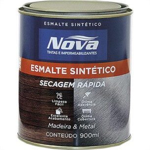 Tinta Esmalte. 1/4 (900ml) Sintetico Nova Preto Tinta Esmalte. 1/4 (900ml) Sintetico Nova Preto