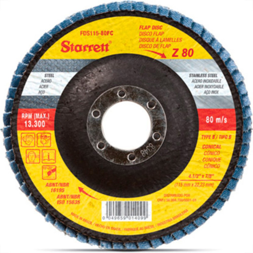 Disco Flap Starret 4.1/2 X 80 Zirconia Disco Flap Starret 4.1/2 X 80 Zirconia