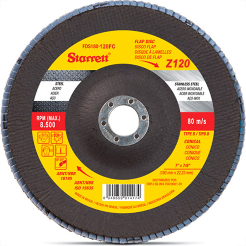 Disco Flap Starret 7 X 120 Zirconia Disco Flap Starret 7 X 120 Zirconia