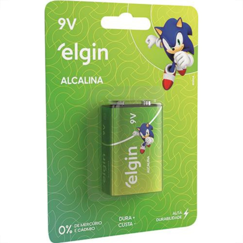 Pilha Alcalina Elgin Bateria 9V Pilha Alcalina Elgin Bateria 9V