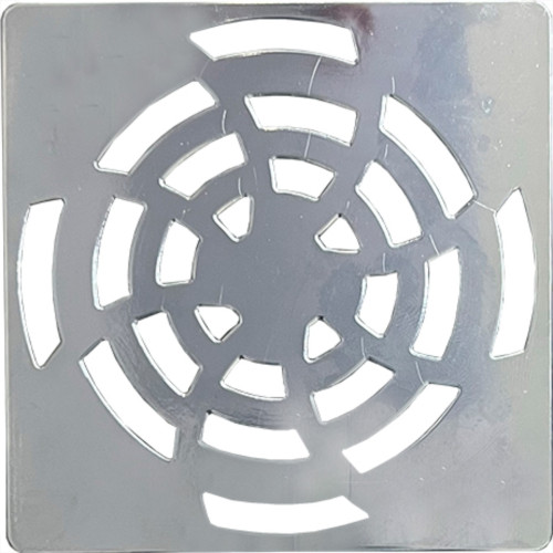 Grelha Plast Quadr Cromado 10X10 Luconi Grelha Plast Quadr Cromado 10X10 Luconi