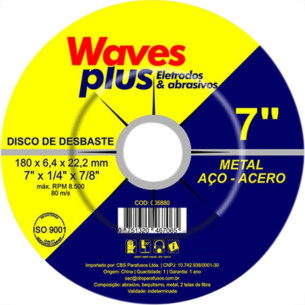 Disco Desbaste Waves 7X7/8
