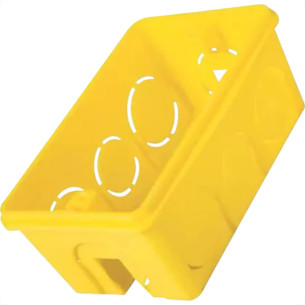 Caixinha Luz Amarela Pvc Waves 4X2 - Kit C/25 Unidades