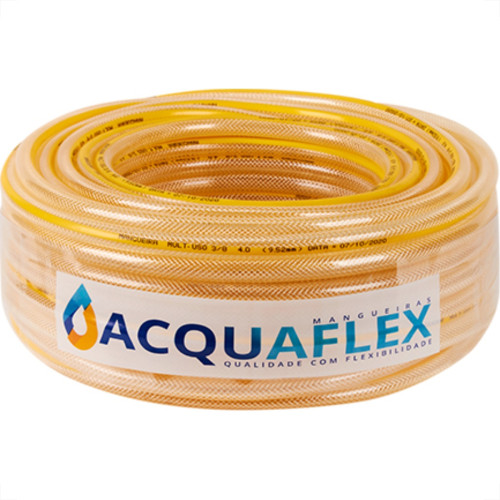 Mangueira Super Max Acquaflex 3/8X4,0 Amarelo 50Mt Mangueira Super Max Acquaflex 3/8X4,0 Amarelo 50Mt