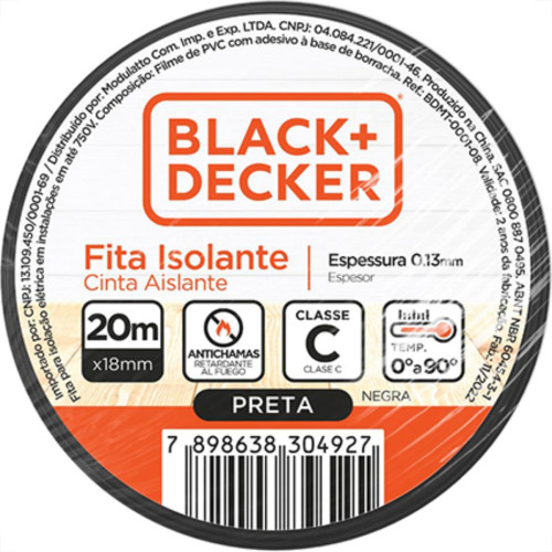 Fita Isol B_D 20Mts - Kit C/10 Unidades Fita Isol B_D 20Mts - Kit C/10 Unidades
