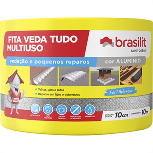 Brasilit Fita Adesiva Alum 10Cmx10Mt Brasilit Fita Adesiva Alum 10Cmx10Mt