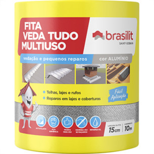 Brasilit Fita Adesiva Alum 15Cmx10Mt