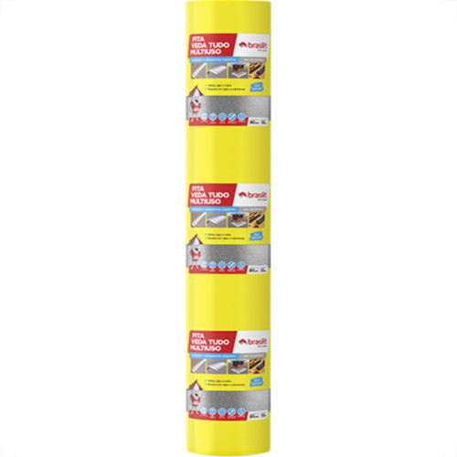 Brasilit Fita Adesiva Alum 90Cmx10Mt Brasilit Fita Adesiva Alum 90Cmx10Mt