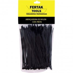 Abracadeira Nylon Fertak 2,5X 60 Preto  C/100