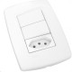 Conjunto Rad Modular Branco 1803222 2S+1Tomada 20A Conjunto Rad Modular Branco 1803222 2S+1Tomada 20A