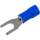 Terminal Pre-Isol Forquilha 1,5-2,5 F3,7 Azul - Kit C/100 Unidades