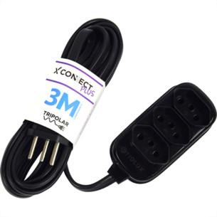 Extensao Fiolux Pl Connect 2P+T 03M Preto