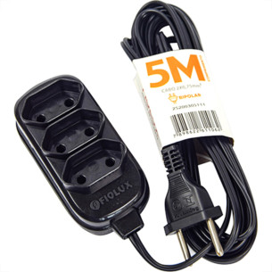Extensao Fiolux Pl Connect 2P 05Mt Preto