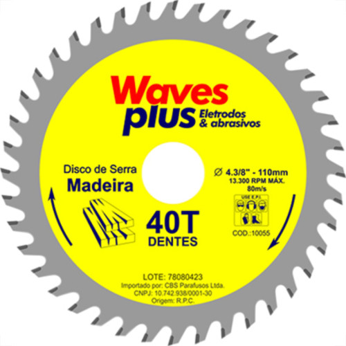 Serra Circ.Widea Waves Plus 4.3/8X40X20 Serra Circ.Widea Waves Plus 4.3/8X40X20