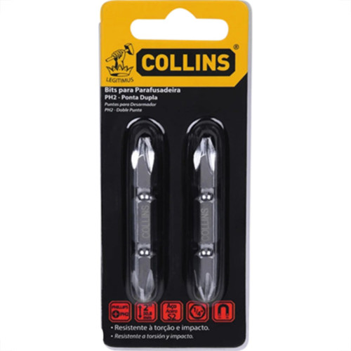 Jogo Ponteira Collins Phil 1/4X 50Mm 02P Jogo Ponteira Collins Phil 1/4X 50Mm 02P