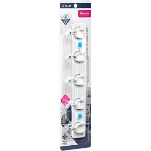 Cabide Adesivo Atlas 0,5Kg Fixo Branco Cabide Adesivo Atlas 0,5Kg Fixo Branco