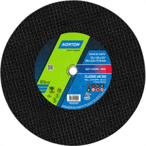 Disco Corte Norton Ferro 10X3/4 Disco Corte Norton Ferro 10X3/4