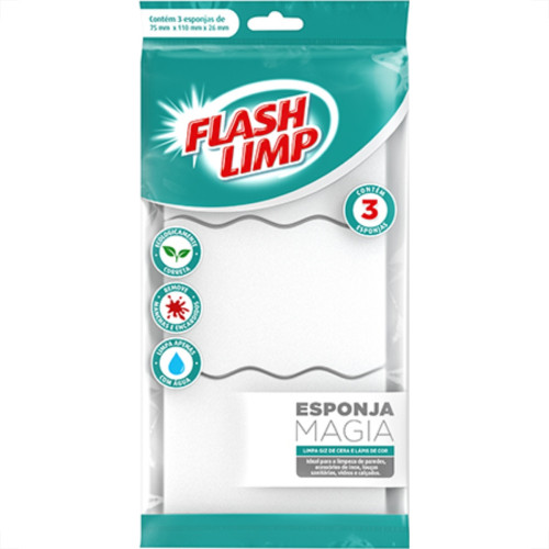 Esponja Multiuso Magia Flash C/3 7757-3 Esponja Multiuso Magia Flash C/3 7757-3
